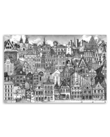 Leinwandbild - Fröhliche Stadt | Feeby