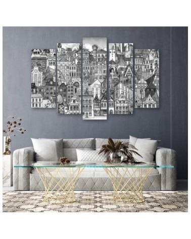 Leinwandbild - Fröhliche Stadt | Feeby