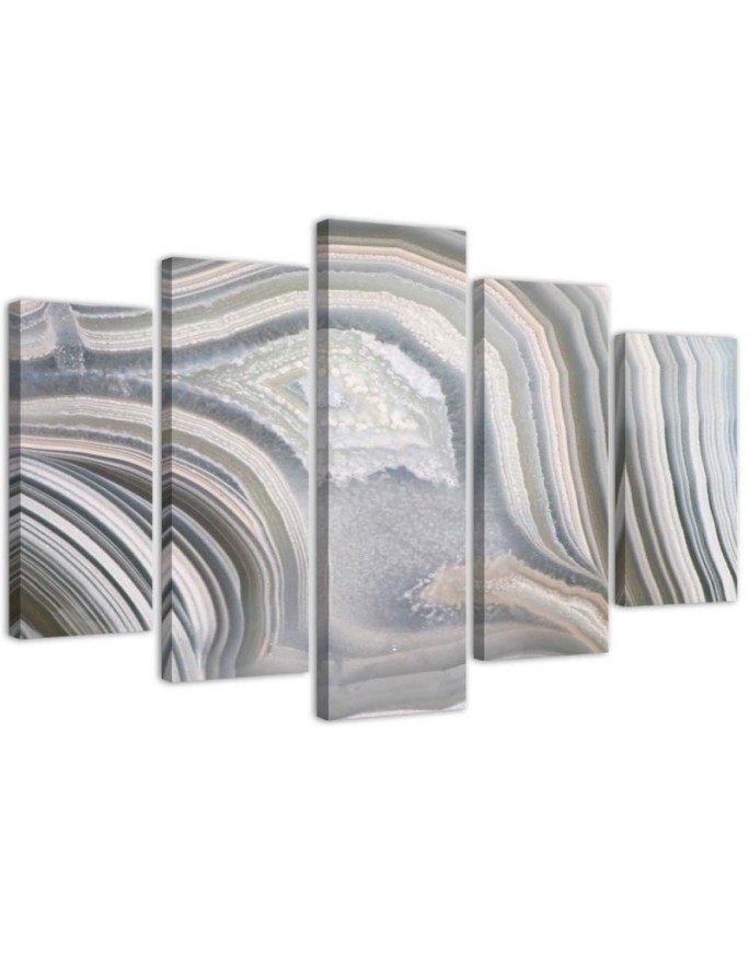 Modernes Wandbild - Abstraktes Pastellgrau | Feeby