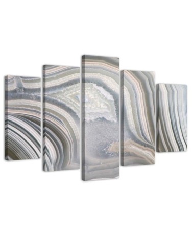 Five-piece canvas print - Dance of greys | FEEBY