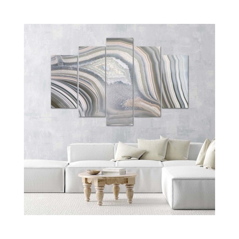 Modernes Wandbild - Abstraktes Pastellgrau | Feeby