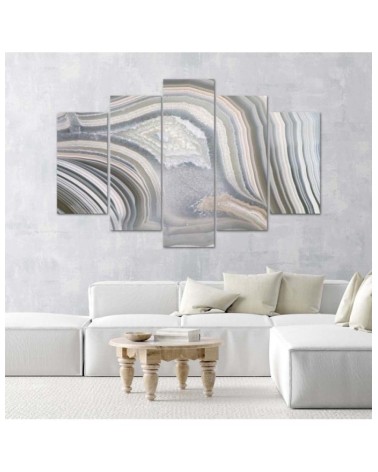 Modernes Wandbild - Abstraktes Pastellgrau | Feeby