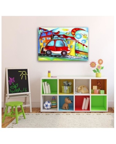 Modernes Wandbild - Rotes Auto | Feeby