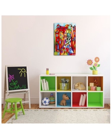 Bild auf Leinwand - Bunte Stadt | Feeby