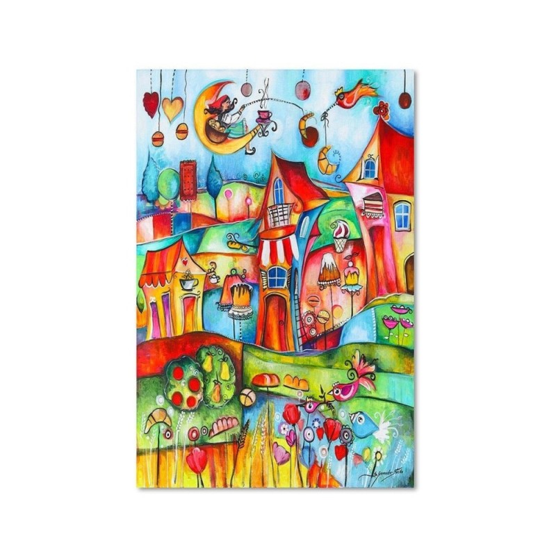Leinwanddruck - Märchenhafte Stadt | Feeby