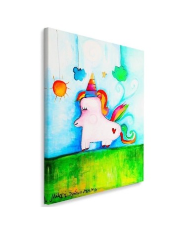 Decorative Wrapped Canvas painting for children's room - Unicorn | FEEBY