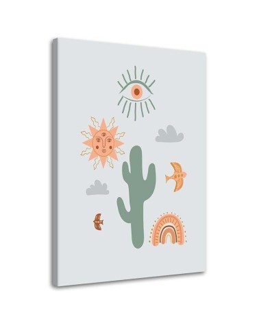 Children's Canvas painting for wall - Magical cactus | FEEBY