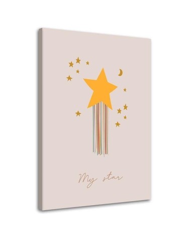 Child's room canvas print - Enchanted star | FEEBY