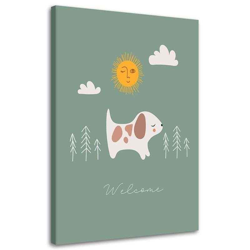 Bild auf Leinwand - Gassi gehen mit dem Hund | Feeby