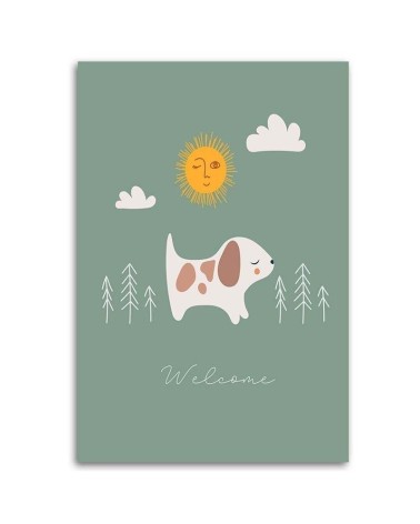 Bild auf Leinwand - Gassi gehen mit dem Hund | Feeby