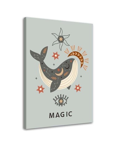 Canvas prints for children's room - Magic whale | FEEBY