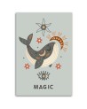 Obraz do pokoju dziecięcego - Magiczny wieloryb | FEEBY