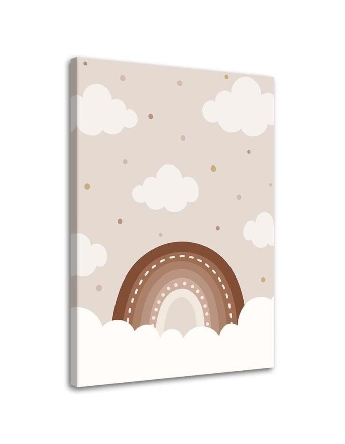 Bild auf Leinwand - Wolken über einem Regenbogen | Feeby