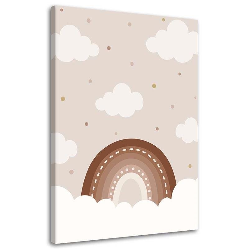 Bild auf Leinwand - Wolken über einem Regenbogen | Feeby