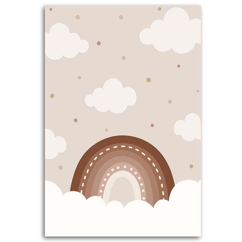 Bild auf Leinwand - Wolken über einem Regenbogen | Feeby