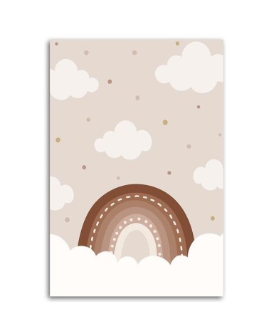 Bild auf Leinwand - Wolken über einem Regenbogen | Feeby