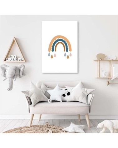 Wandbild für Wohnzimmer - Regenbogen-Wetter | Feeby
