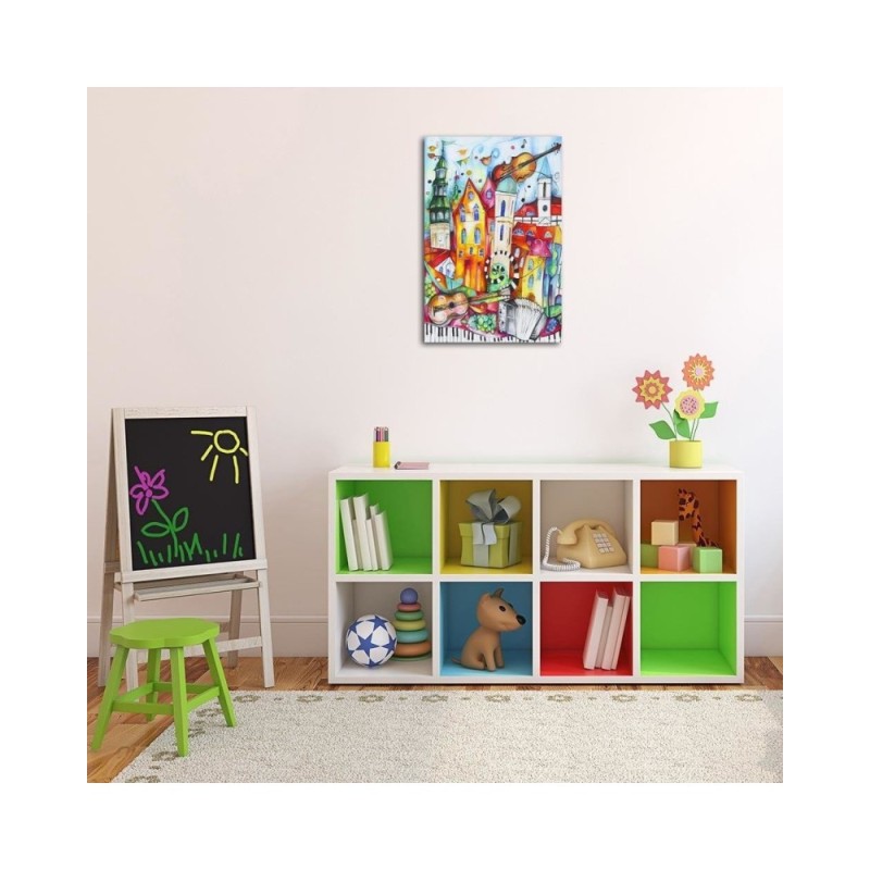 Leinwandbild - Bunte Musikstadt | Feeby