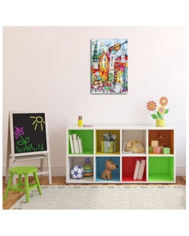 Leinwandbild - Bunte Musikstadt | Feeby