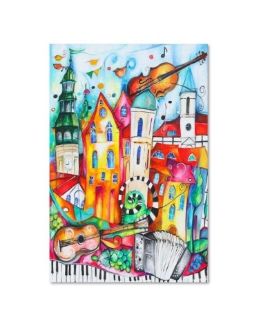 Leinwandbild - Bunte Musikstadt | Feeby