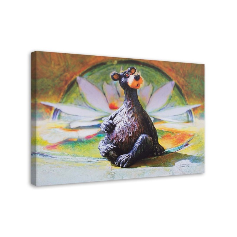 Wandbild für Wohnzimmer - Braunbär - Figürchen | Feeby