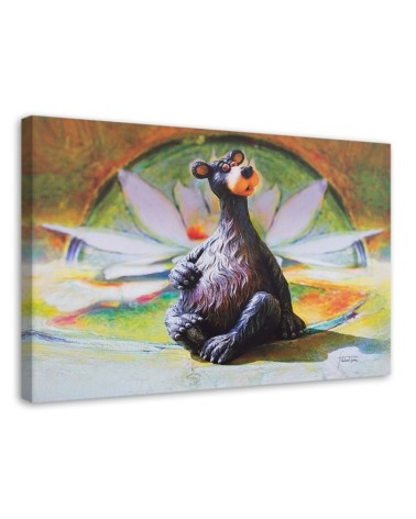 Wandbild für Wohnzimmer - Braunbär - Figürchen | Feeby