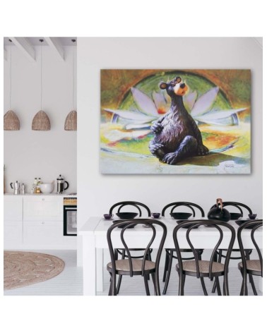 Wandbild für Wohnzimmer - Braunbär - Figürchen | Feeby