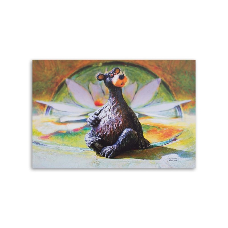 Wandbild für Wohnzimmer - Braunbär - Figürchen | Feeby