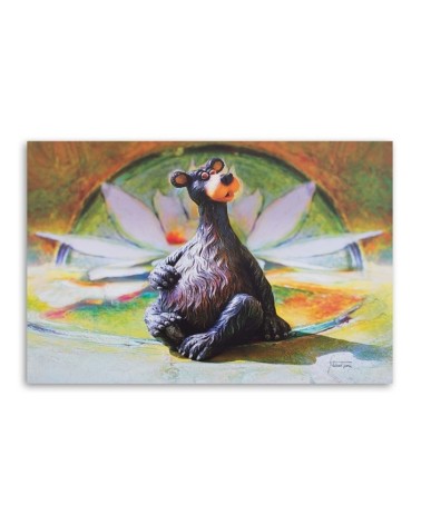 Wandbild für Wohnzimmer - Braunbär - Figürchen | Feeby