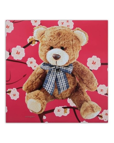 Bild auf Leinwand - Plüsch auf rosa Hintergrund | Feeby