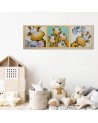 Canvas prints for children's room - Giraffe and mouse | FEEBY