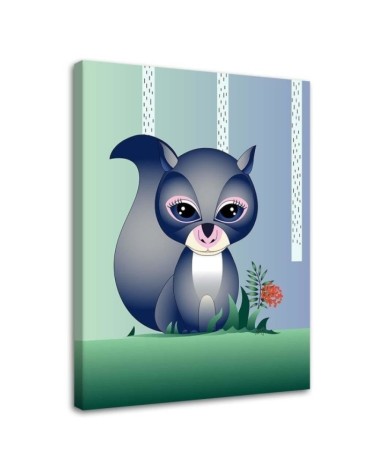 Children's Canvas art - Blue squirrel Marta Horodniczy | FEEBY