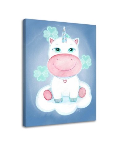 Canvas prints for a girl's room - Blue unicorn Marta Horodniczy | FEEBY