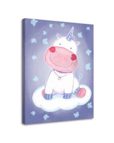 Canvas prints for a child's room - Purple unicorn Marta Horodniczy | FEEBY