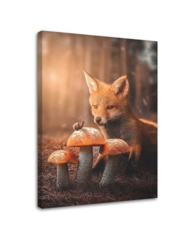 Modern wall art painting - Fox in a magical forest by Jose Francese | FEEBY