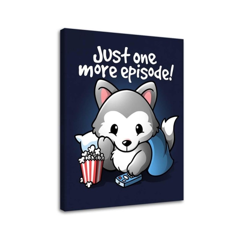 Canvas prints for teenager's room - Wolf watching a TV series Noemi Fadda | FEEBY