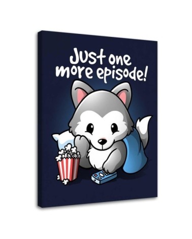 Canvas prints for teenager's room - Wolf watching a TV series Noemi Fadda | FEEBY