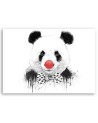 Wall art painting - Panda with clown nose Balazs Solti | FEEBY