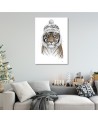 Canvas prints - Tiger in winter Christmas hat Balazs Solti | FEEBY