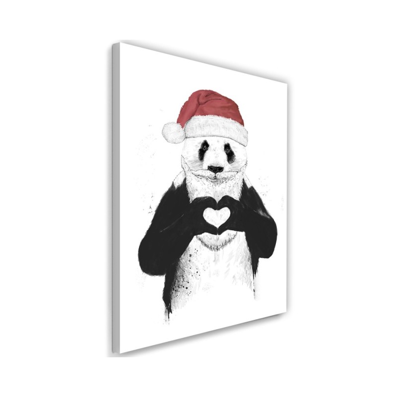 Obraz ścienny - Panda w stroju mikołaja Balazs Solti | FEEBY