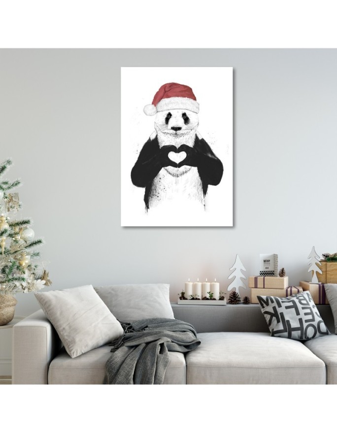 Obraz ścienny - Panda w stroju mikołaja Balazs Solti | FEEBY