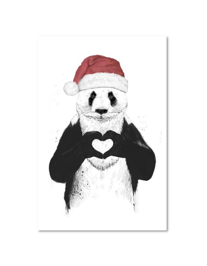 Obraz ścienny - Panda w stroju mikołaja Balazs Solti | FEEBY