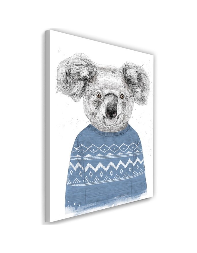 Obraz - Miś koala w niebieskim świątecznym sweterku Balazs Solti