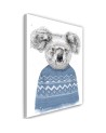 Obraz - Miś koala w niebieskim świątecznym sweterku Balazs Solti