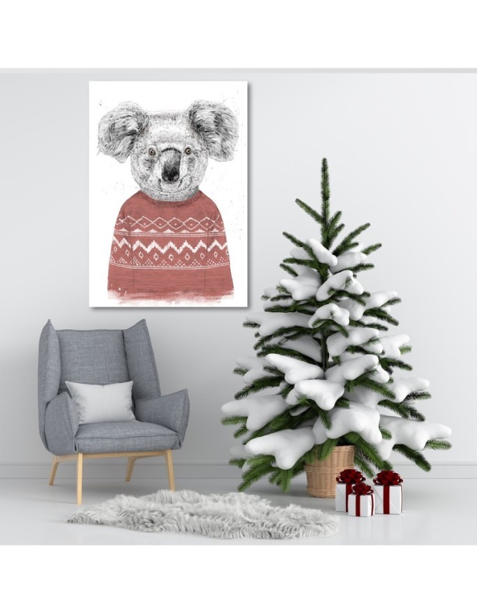 Obraz - Miś koala w świątecznym sweterku Balazs Solti | FEEBY