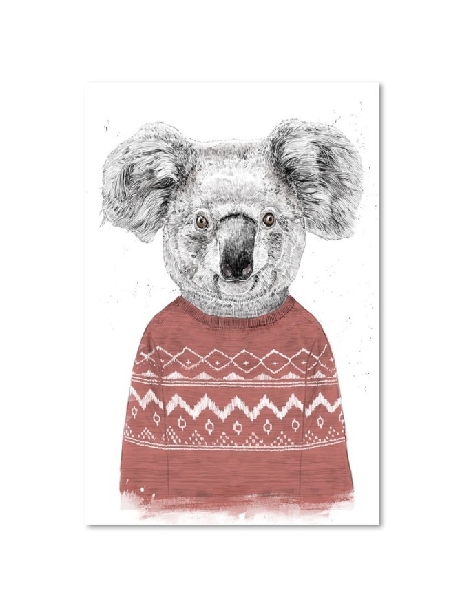 Obraz - Miś koala w świątecznym sweterku Balazs Solti | FEEBY