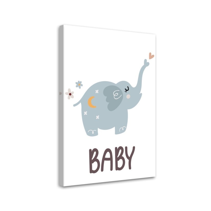 Bild auf Leinwand - Elefant für Kinder Boho | Feeby