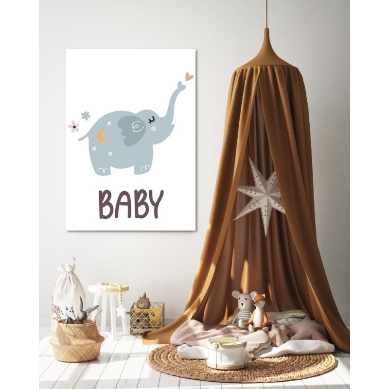 Bild auf Leinwand - Elefant für Kinder Boho | Feeby