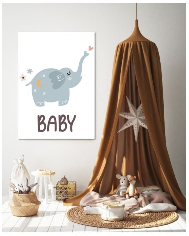 Bild auf Leinwand - Elefant für Kinder Boho | Feeby