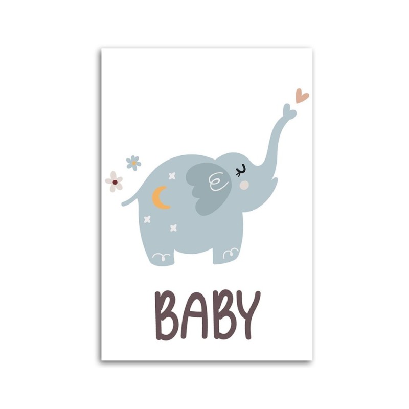 Bild auf Leinwand - Elefant für Kinder Boho | Feeby